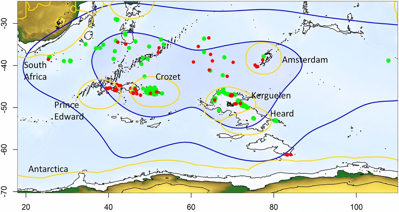 Location of radar detection with AIS associated and no AIS associated