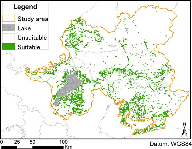 Model results from current land use