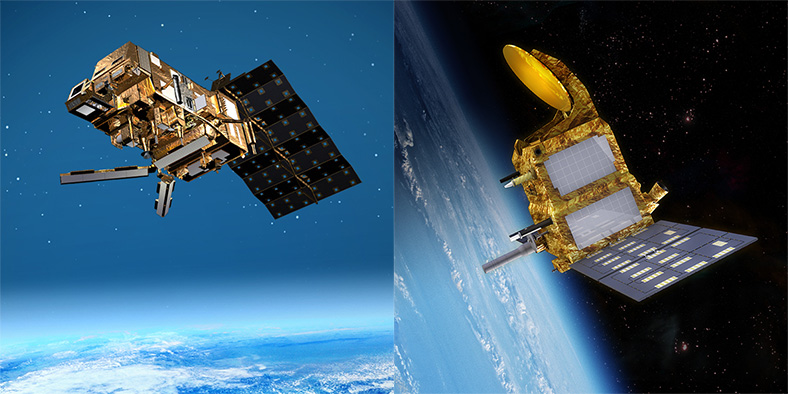 Metop-A and SARAL satellites